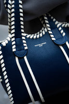 Bolso De Hombro Kamelia - Azul Marino / Blanco Roto
