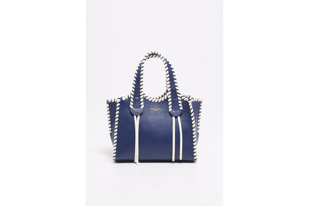 Bolso De Hombro Kamelia - Azul Marino / Blanco Roto