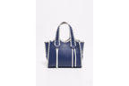 Bolso De Hombro Kamelia - Azul Marino / Blanco Roto