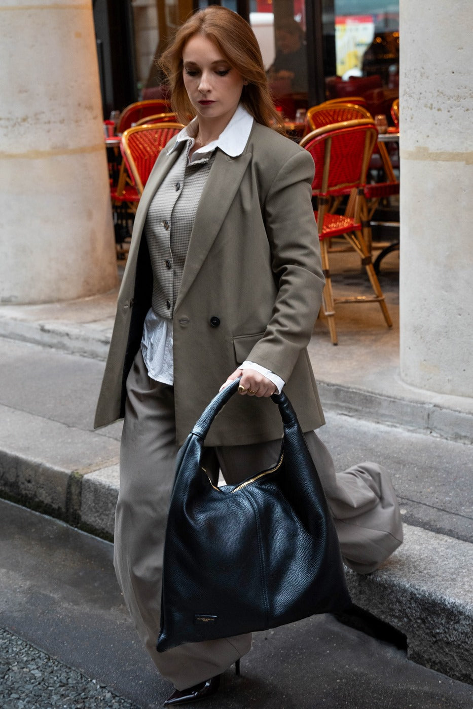 Bolso de hombro Zelie - Negro