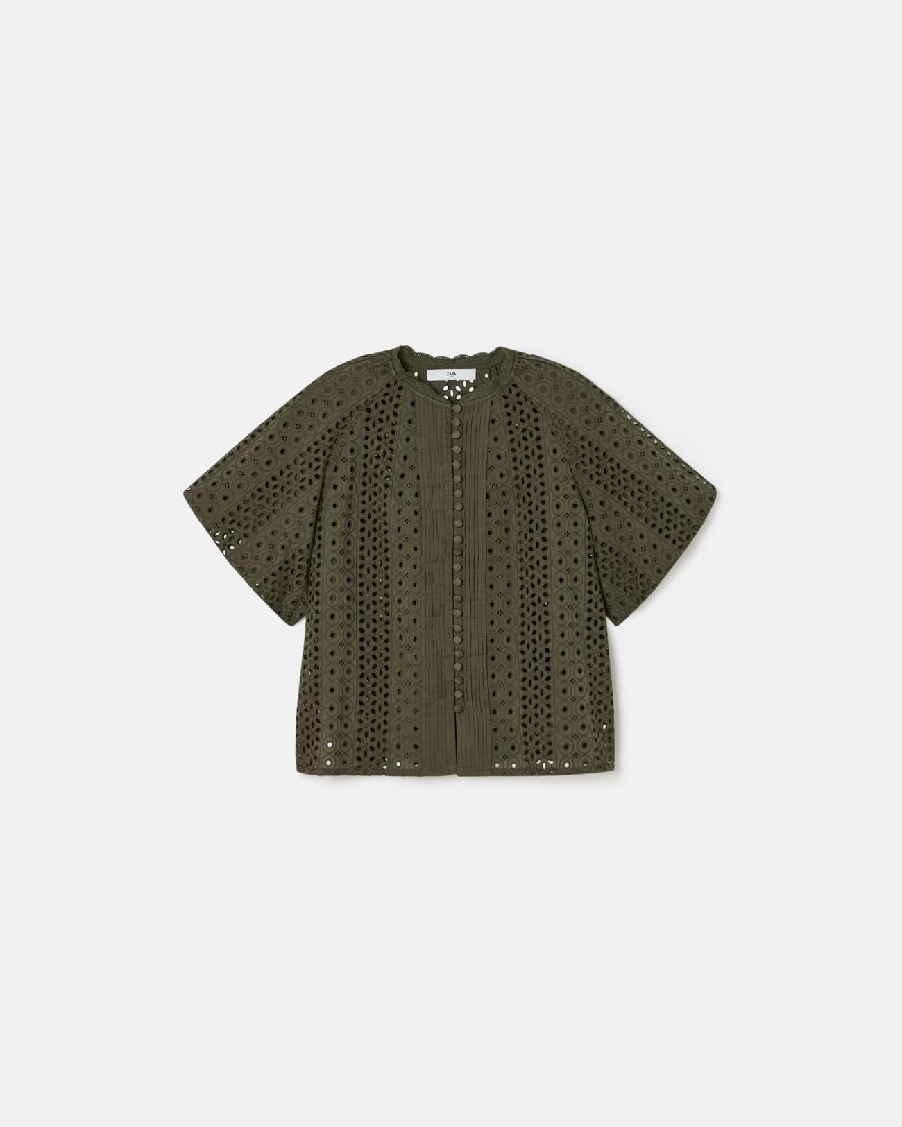 English embroidery blouse army_1