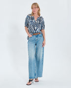 Camisa fluida con estampado de olas Summer_1