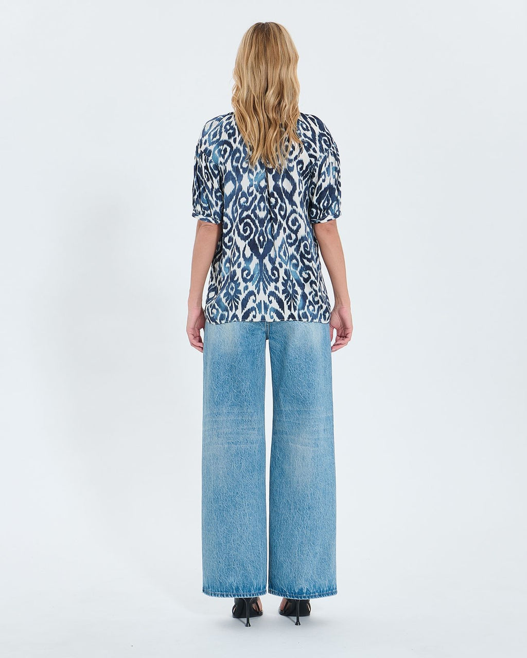 Camisa fluida con estampado de olas Summer_4