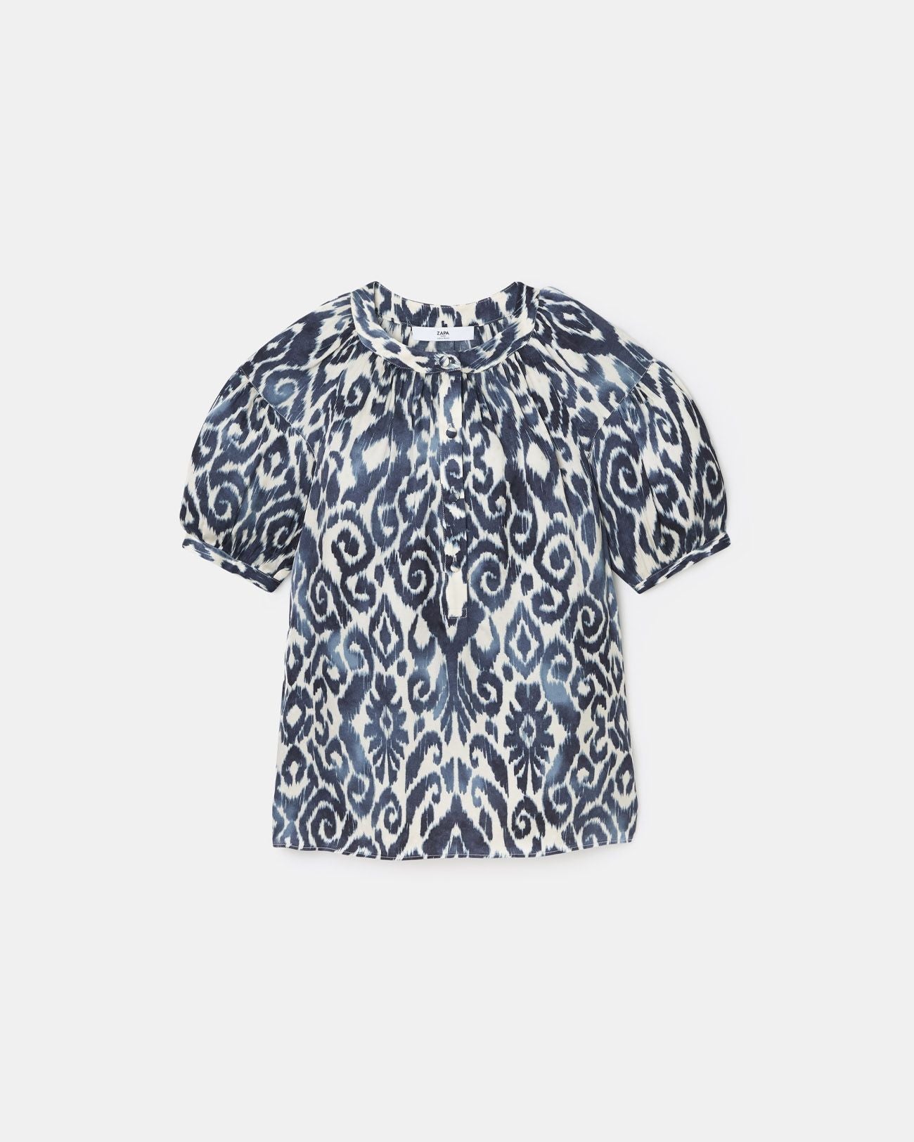 Camisa fluida con estampado de olas Summer_5