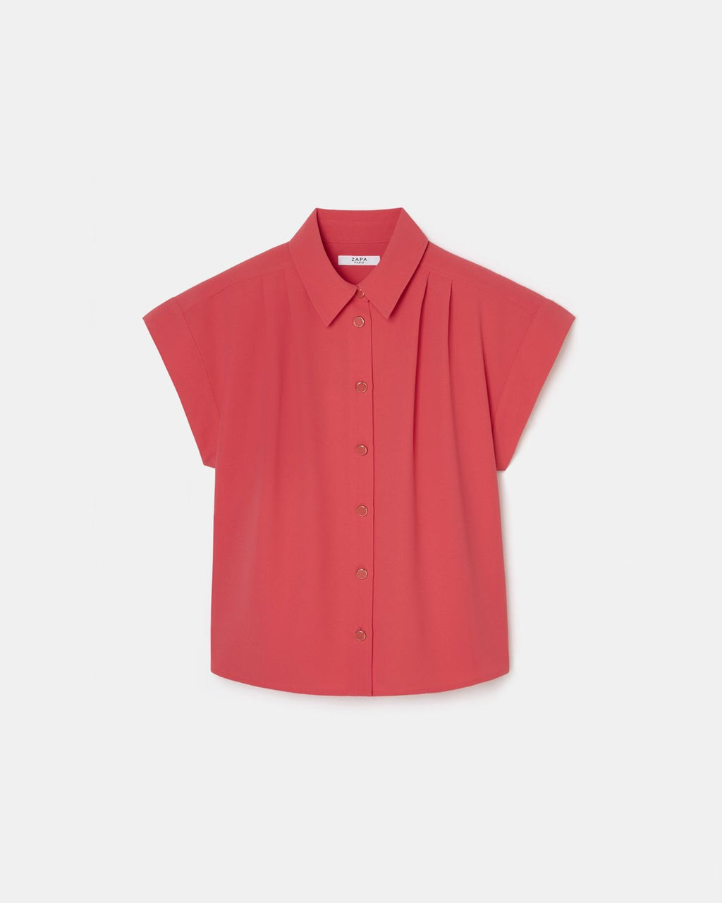 Chemise manches courtes corail_5