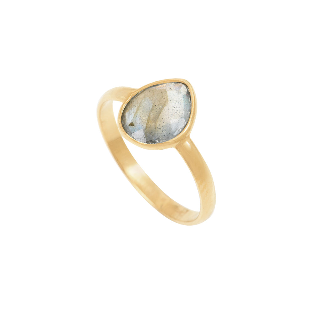 Bague Dorée Victoria Labradorite