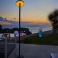 Vivia - Solar Floor Lamp - Steel - Black