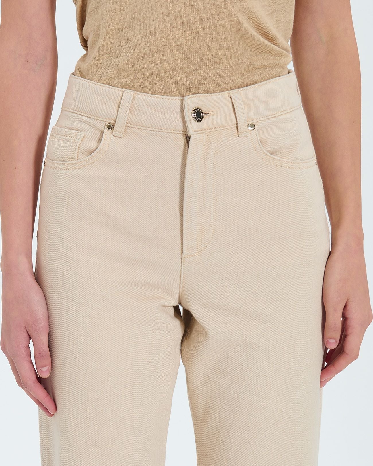 Jeans cropped beige_2