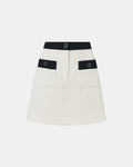 Ecru tweed trapeze skirt_5
