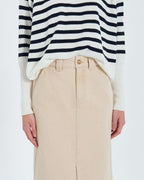 Falda vaquera larga beige_2