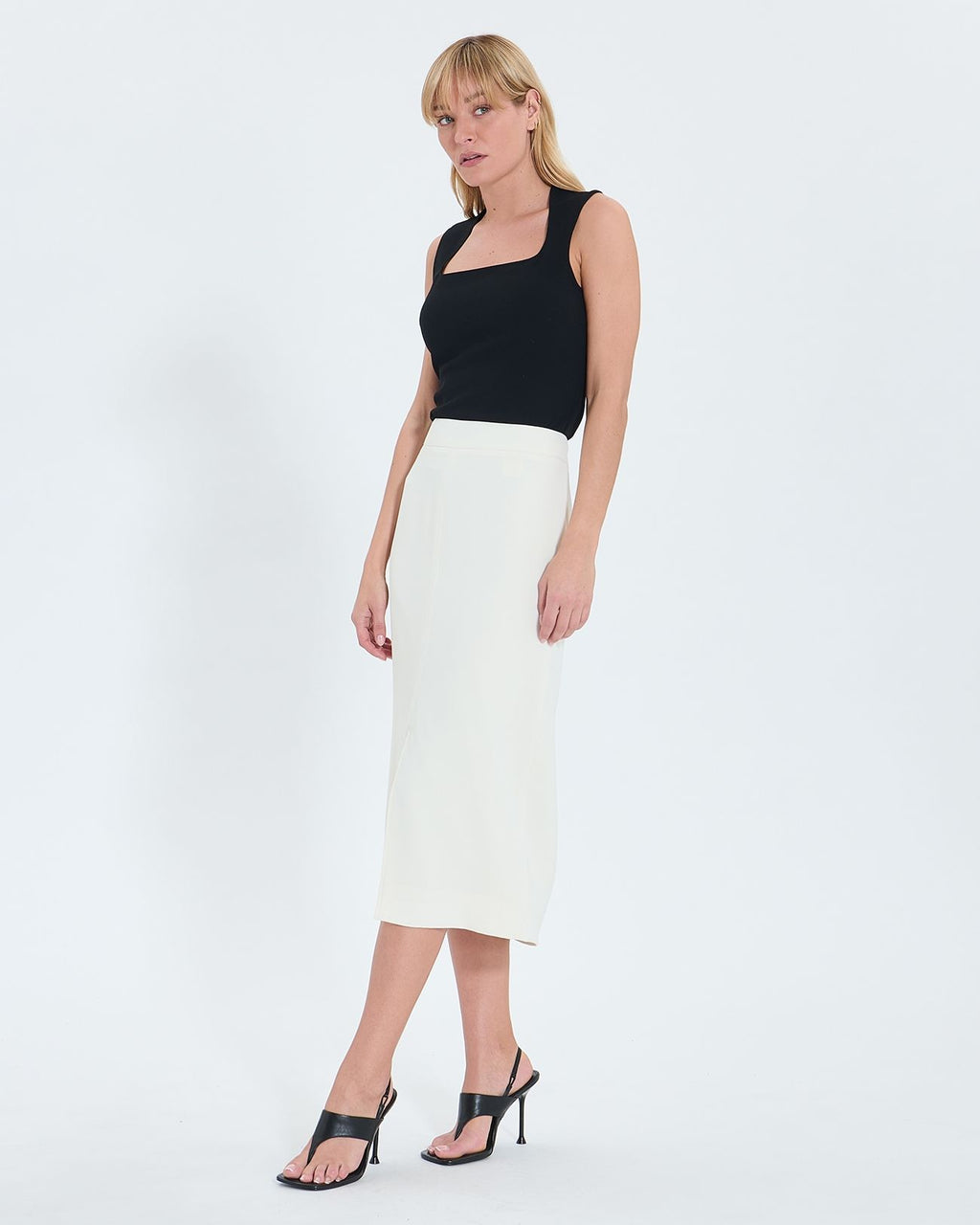 Ecru pencil skirt_1