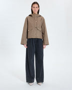 Short khaki nylon coat_4