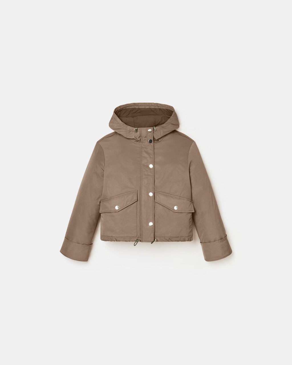 Short khaki nylon coat_5