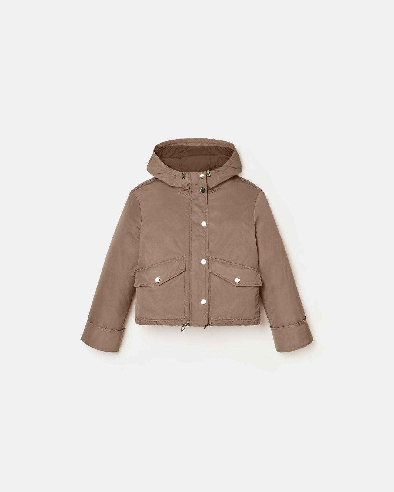 Short khaki nylon coat_5