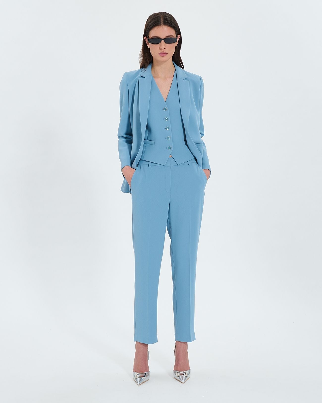 Pantalón ajustado crepe azul_1