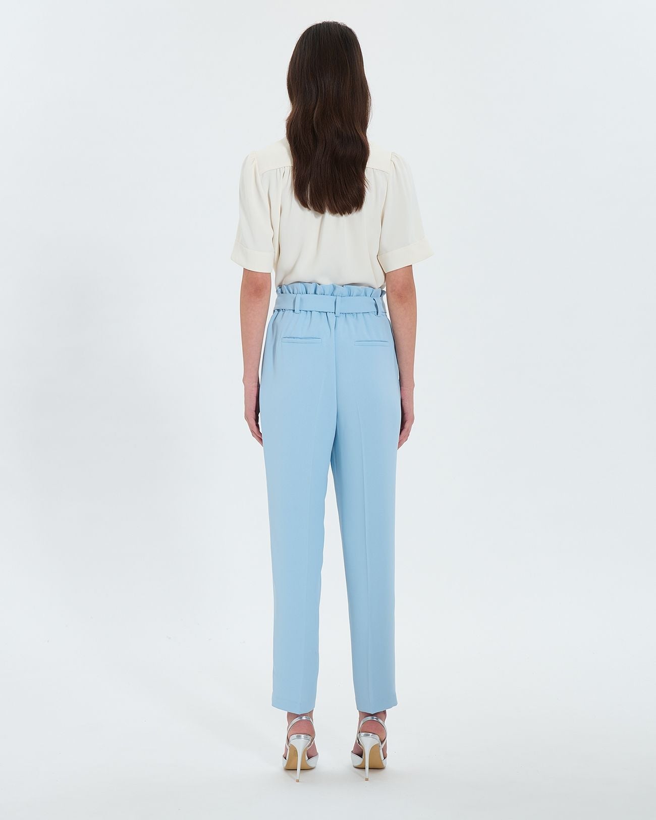 Blue crepe cigarette pants_3