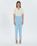 Blue crepe cigarette pants_4