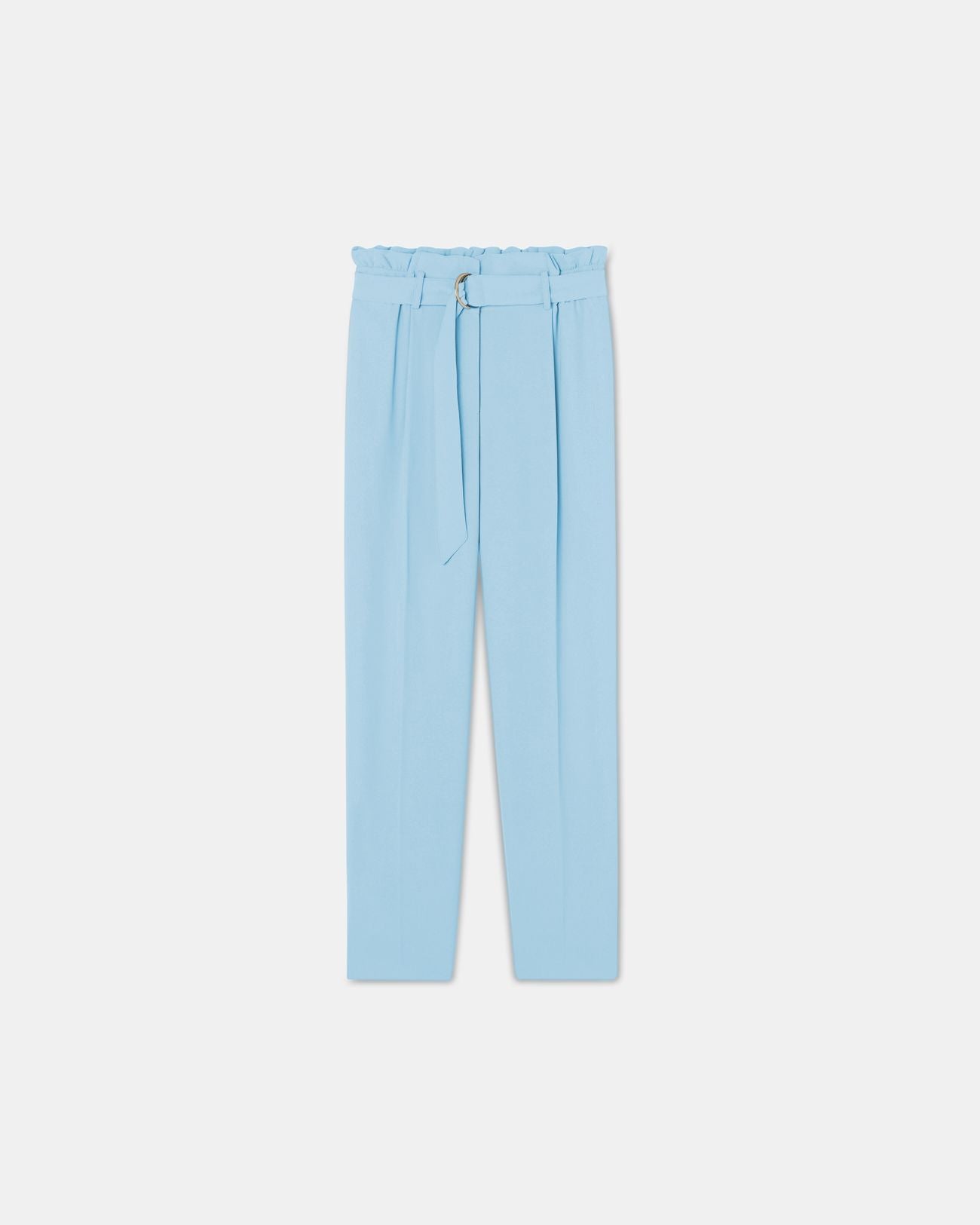 Blue crepe cigarette pants_5