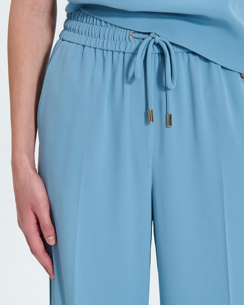 Pantalon fluide bleu hortensia_2