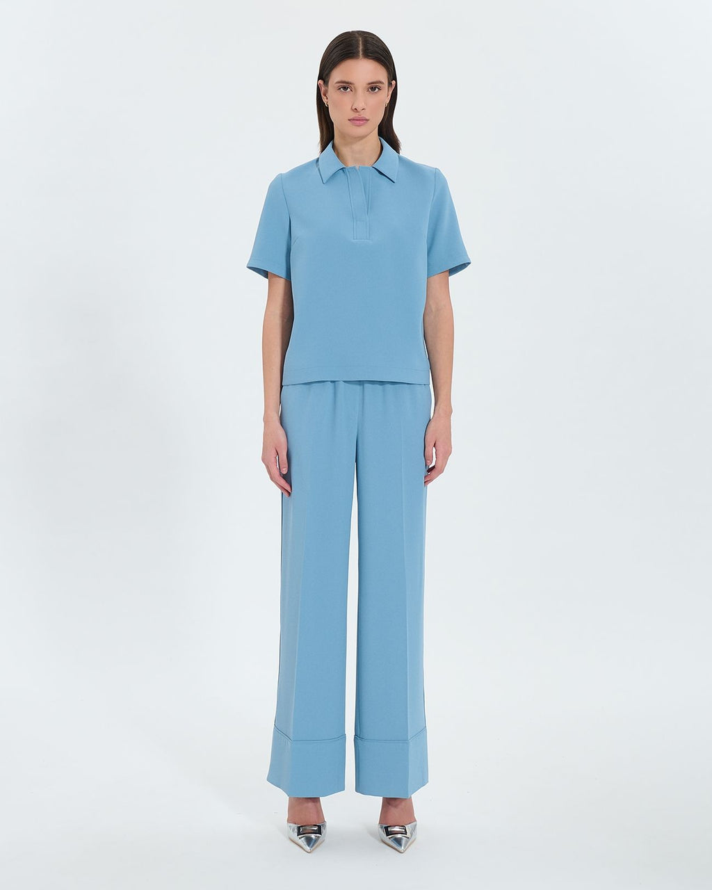 Pantalon fluide bleu hortensia_4
