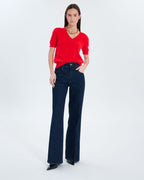 Pull manches courtes rouge_2