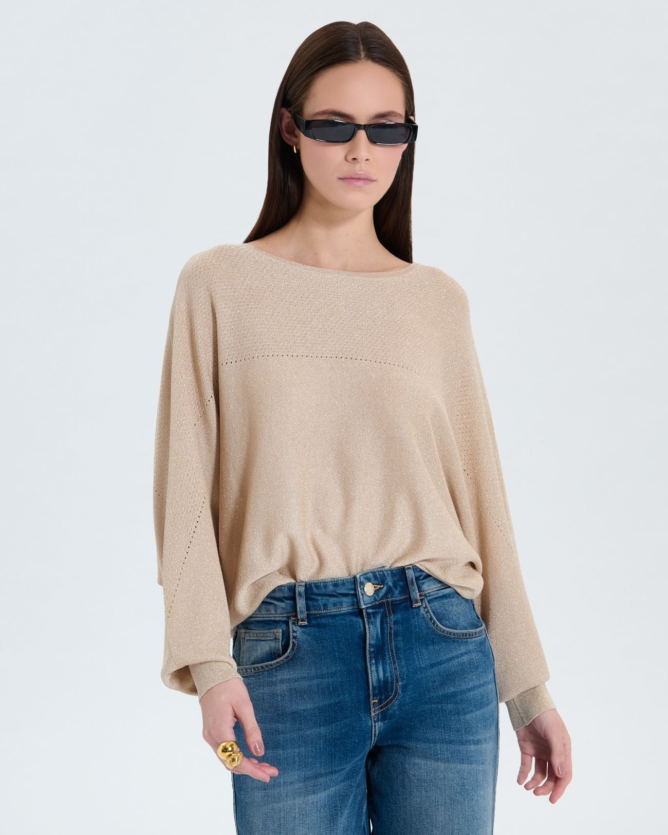 Champagne boat neck sweater_1