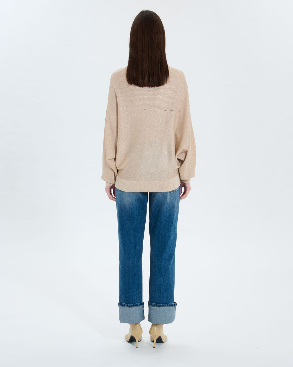 Champagne boat neck sweater_3