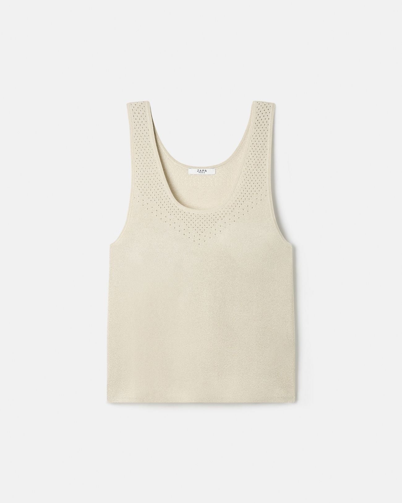 Sleeveless sweater champagne_5