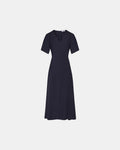 Robe évasée en crêpe nocturne_5