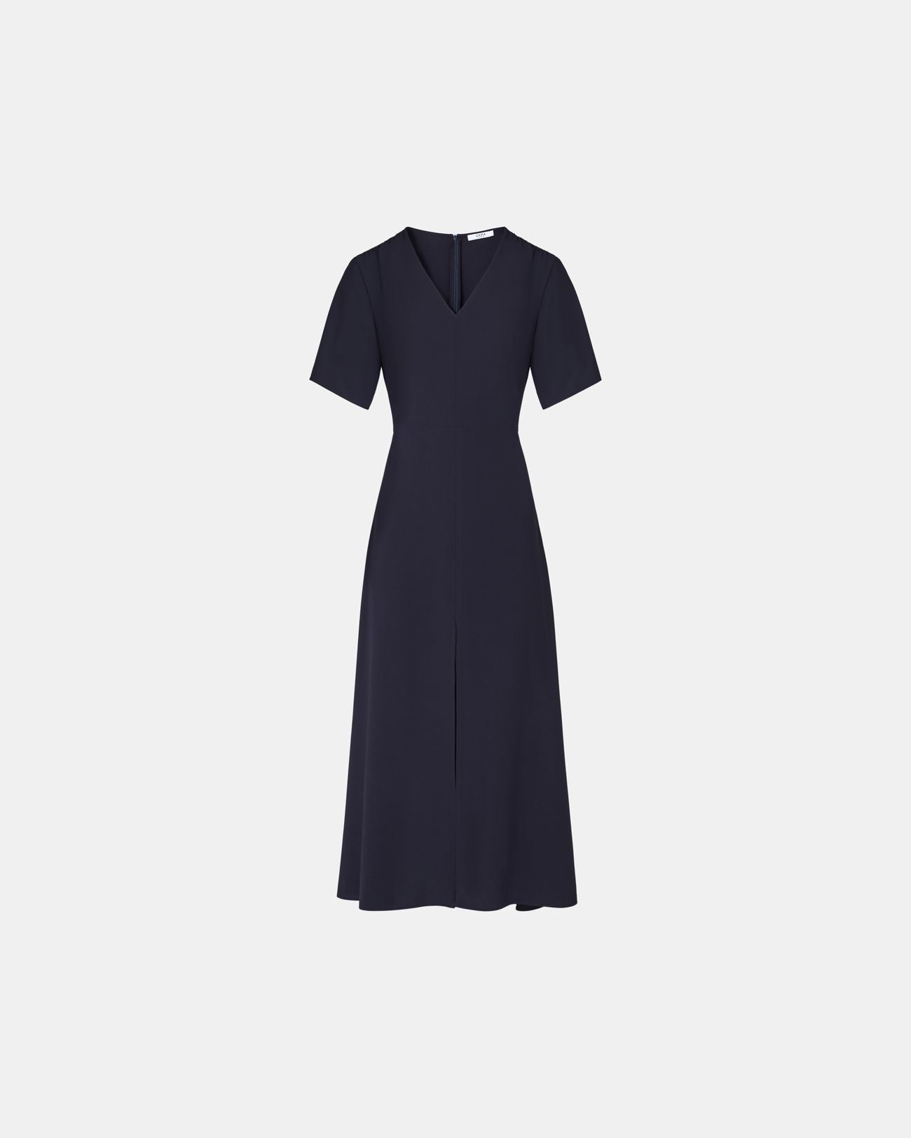 Robe évasée en crêpe nocturne_5
