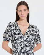 Vestido largo de vuelo con estampado floral_3