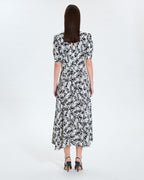 Vestido largo de vuelo con estampado floral_4