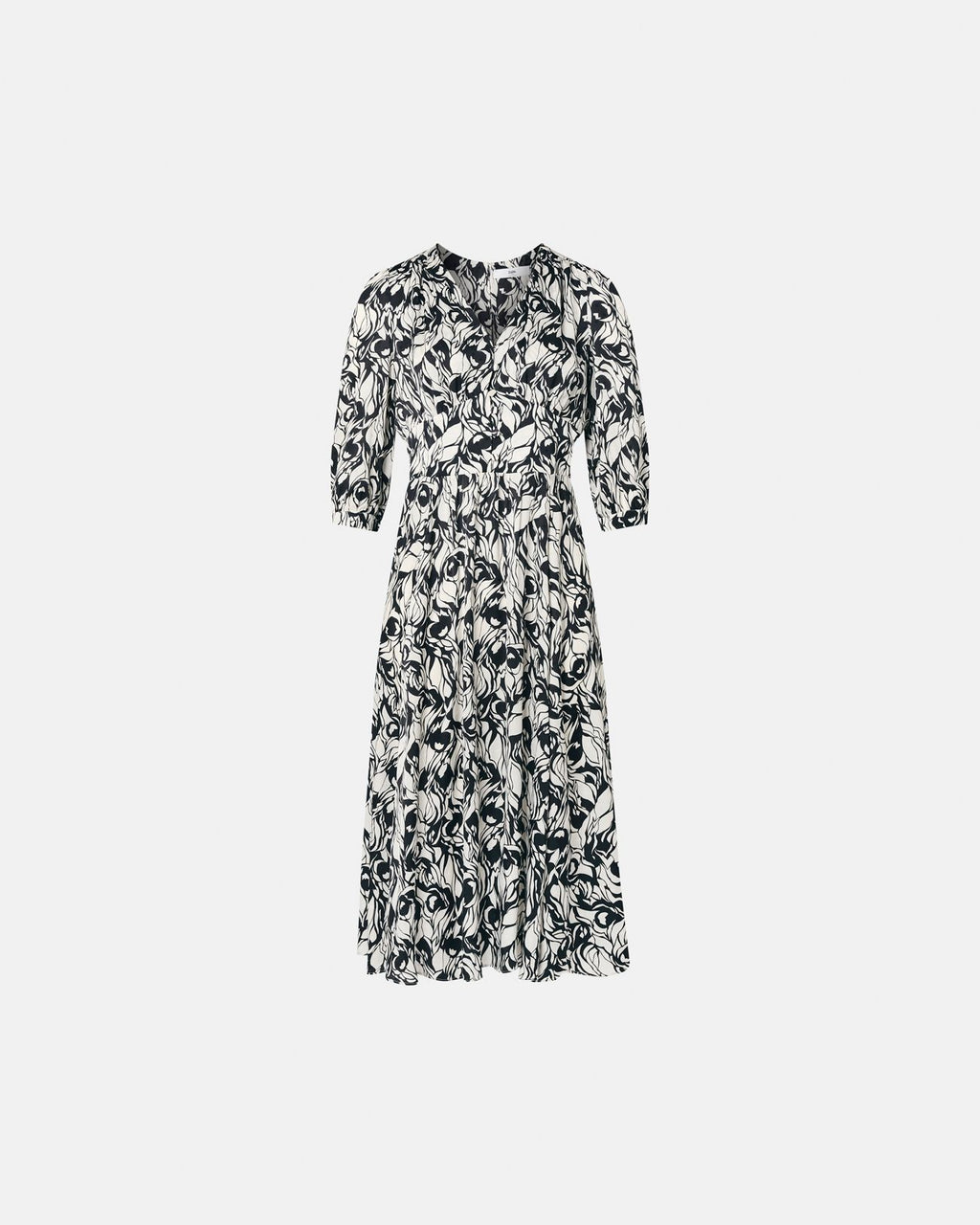 Vestido largo de vuelo con estampado floral_5