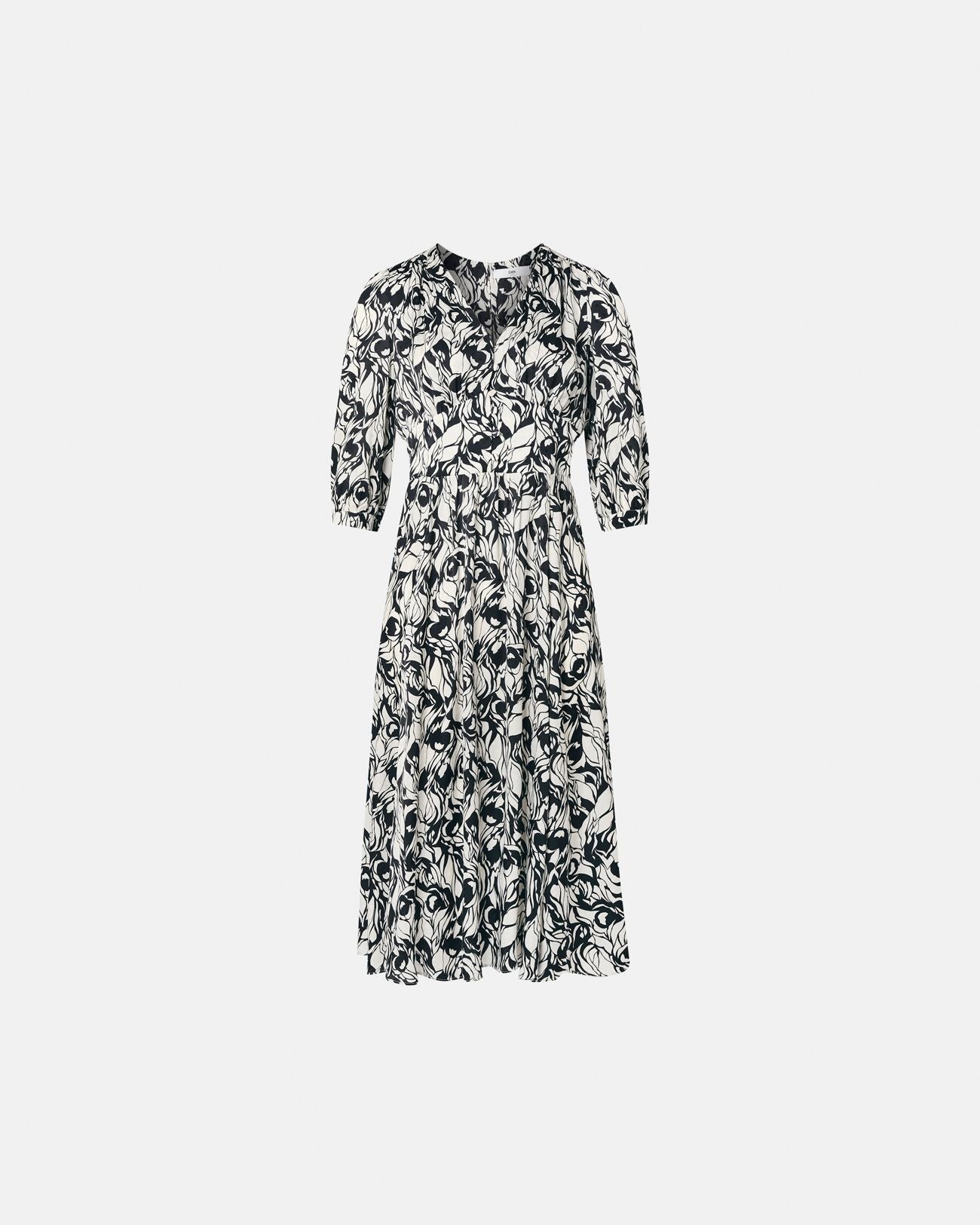 Vestido largo de vuelo con estampado floral_5