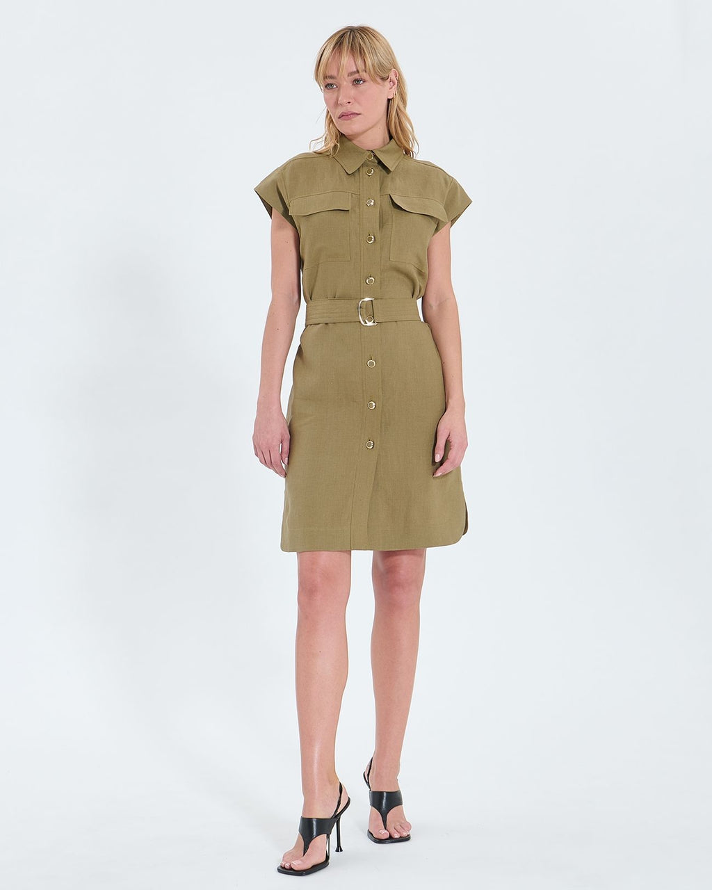 Khaki shirt dress_1