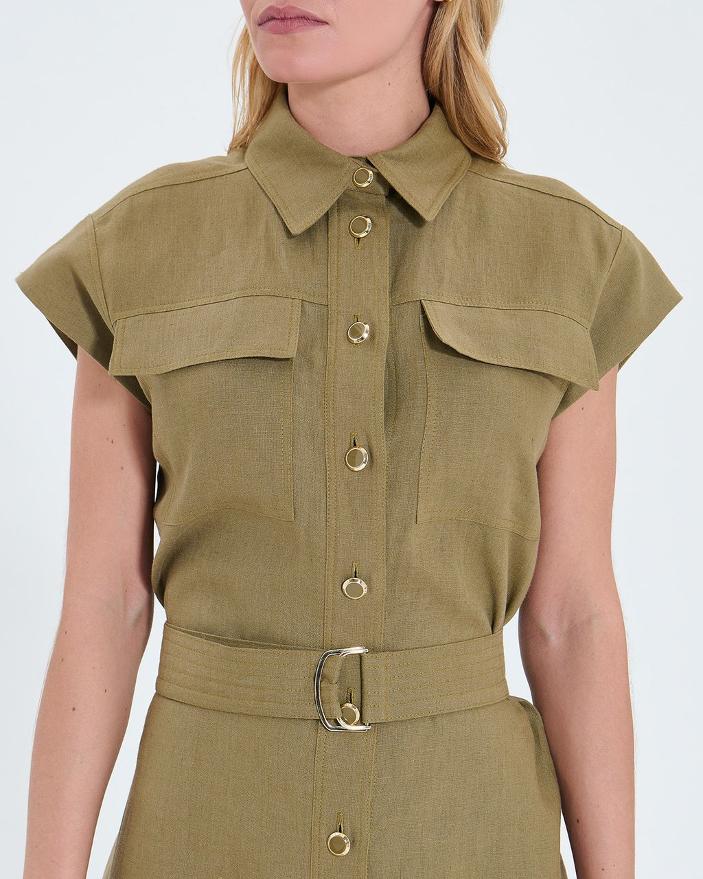 Khaki shirt dress_2