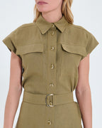 Khaki shirt dress_2