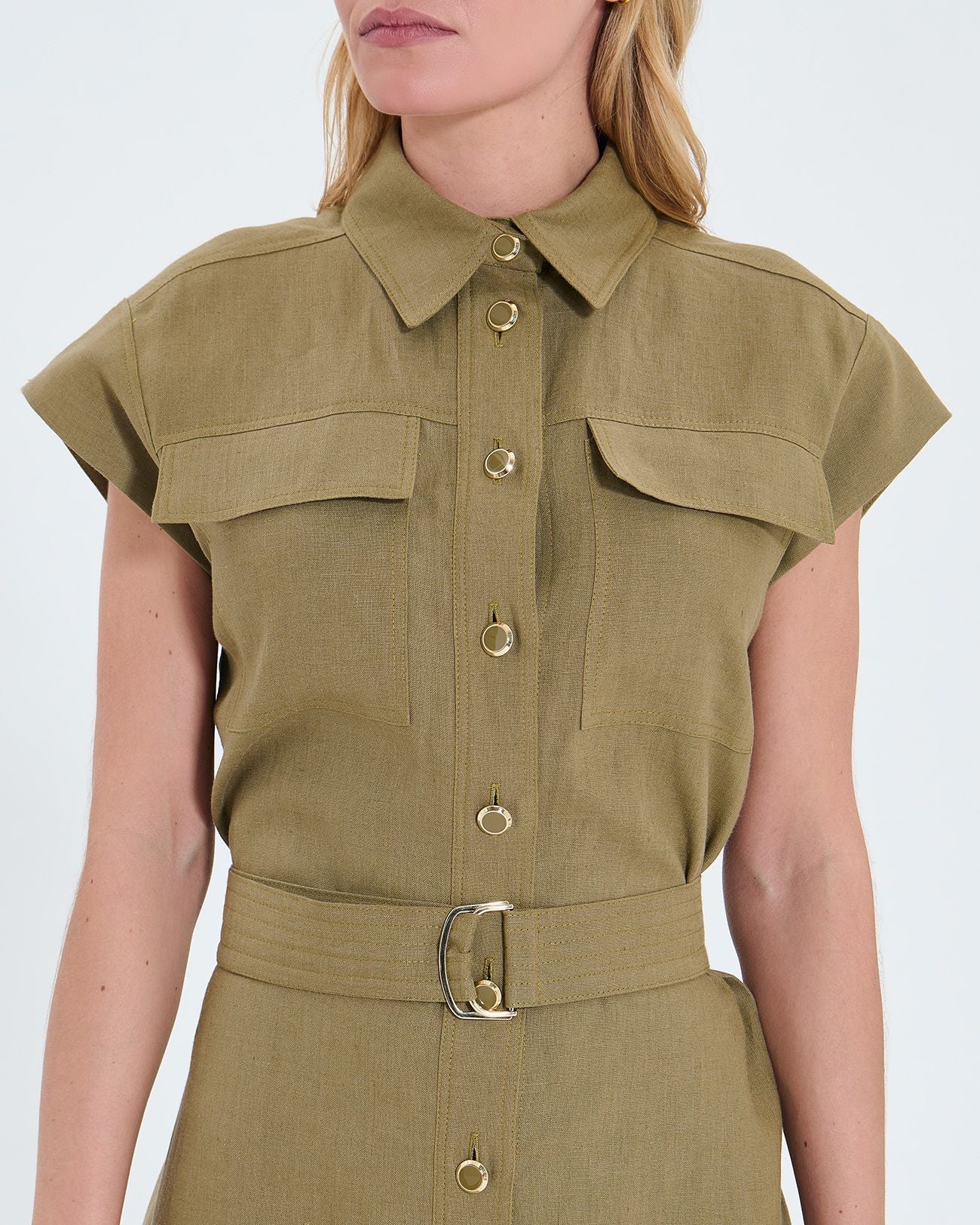 Khaki shirt dress_2