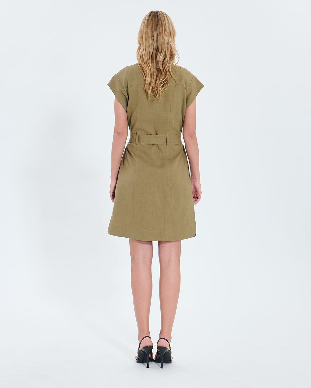 Khaki shirt dress_3
