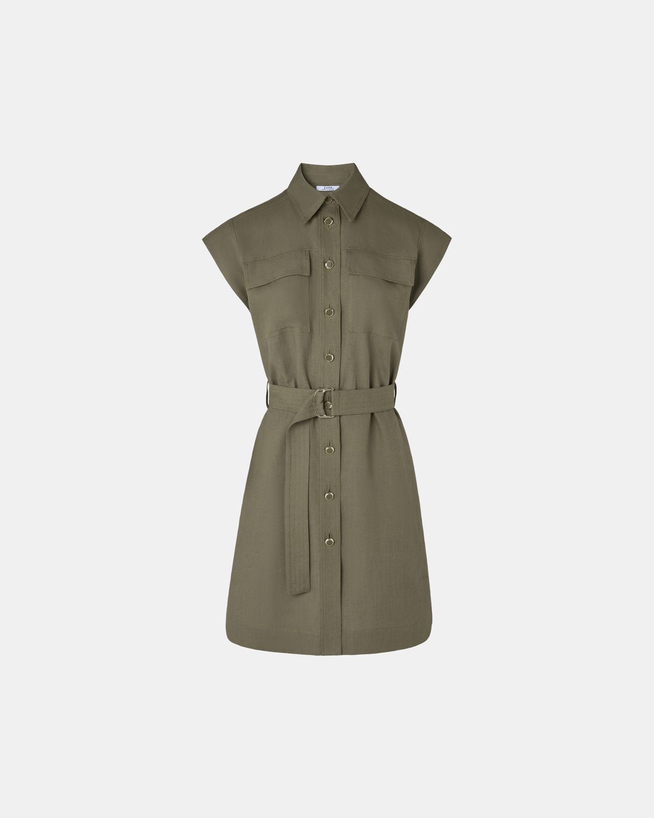 Khaki shirt dress_5