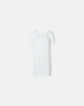 Straight dress in ecru crepe_1