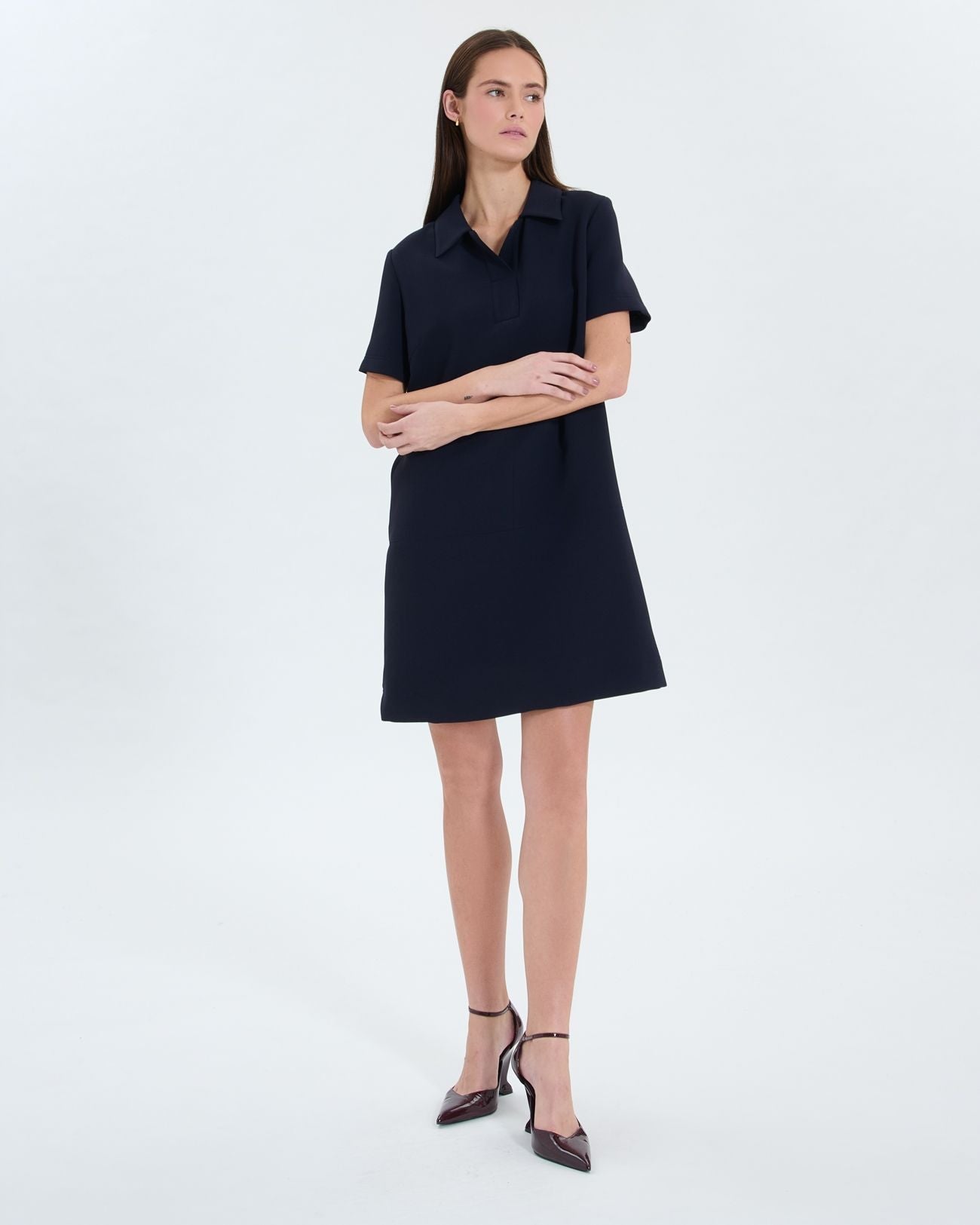 Nocturnal crepe shirt dress 1