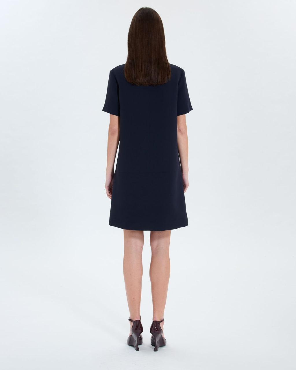 Nocturnal crepe shirt dress_3