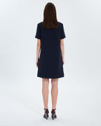 Nocturnal crepe shirt dress_3
