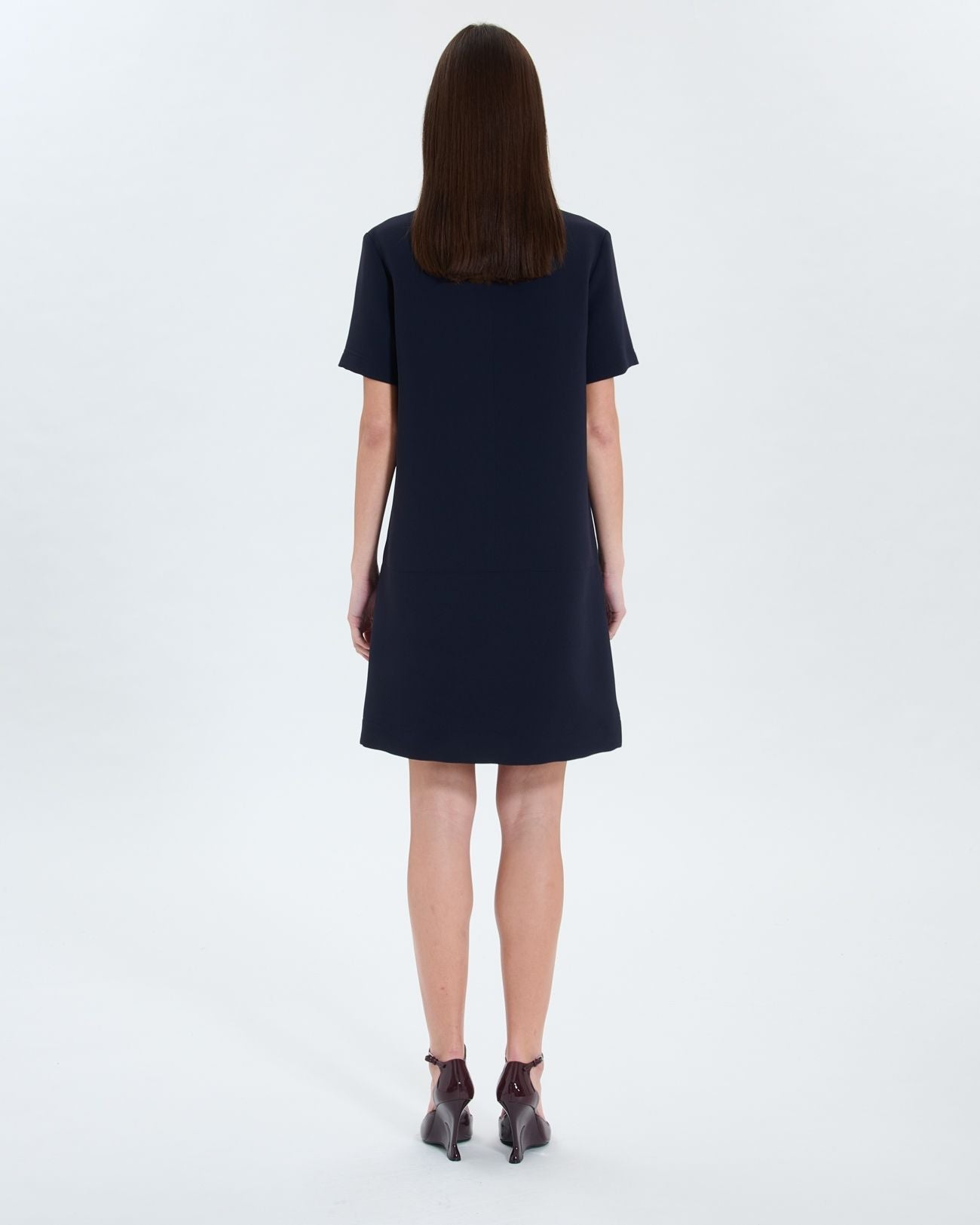 Nocturnal crepe shirt dress_3
