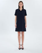 Nocturnal crepe shirt dress_4