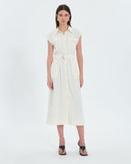Robe saharienne midi écrue_1