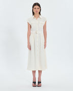 Robe saharienne midi écrue_4