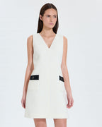 Short ecru tweed dress _2
