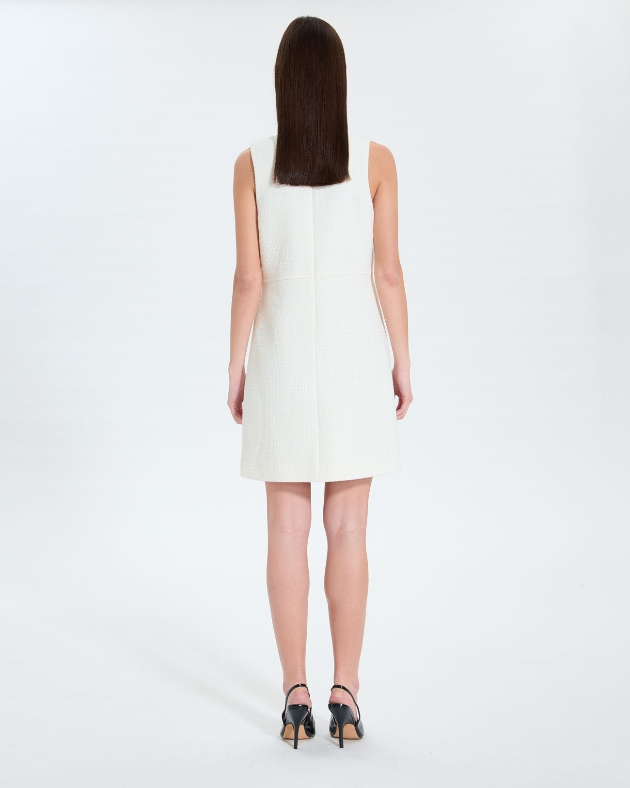 Short ecru tweed dress_3
